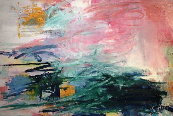 Peinture intitulée "Message personnel 2" par Christiane Sottile, Œuvre d'art originale, Huile