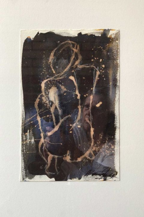Картина под названием "Study in Black Ink 1" - Alexandra Kay Vøhtz, Подлинное произведение искусства, Чернила