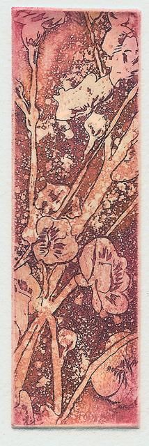 kakémono - Painting, 3x11 cm ©. by violette ebrard -