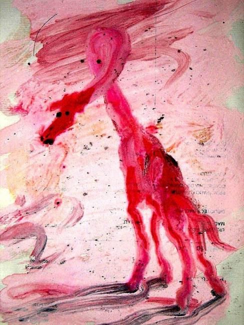 Pintura titulada "jirafa" por Gabriel Muguerza, Obra de arte original, Oleo