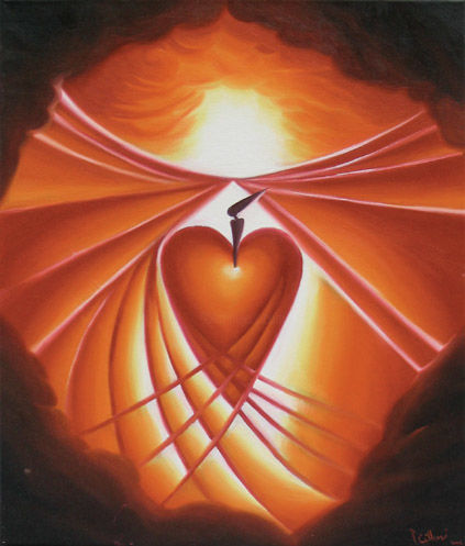 Peinture intitulée "Un ange ?" par Pascal Caillens, Œuvre d'art originale,