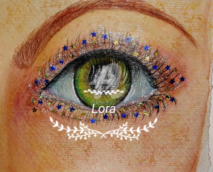 Pintura intitulada "Miradas serie" por Loranismo, Obras de arte originais