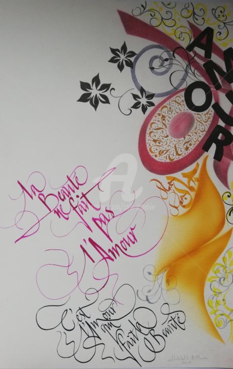 Rysunek zatytułowany „L'amour ne fait pas…” autorstwa Calli-Style, Oryginalna praca