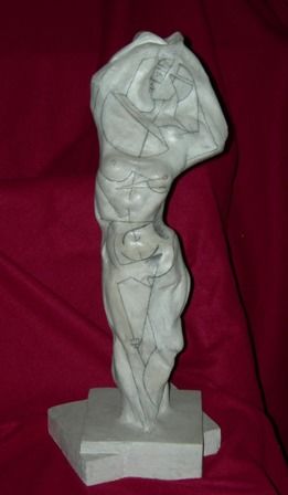 Sculptuur getiteld "TROY - Abstract Scu…" door Calvin Albert, Origineel Kunstwerk, Mixed Media