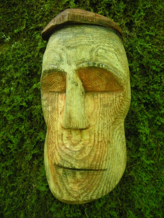 Sculpture intitulée "Basile" par Cambrousse, Œuvre d'art originale, Bois
