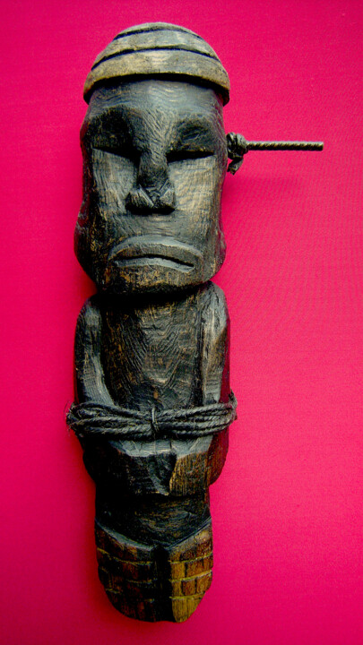 Sculpture titled "voodoo # 9" by Cambrousse, Original Artwork, Wood