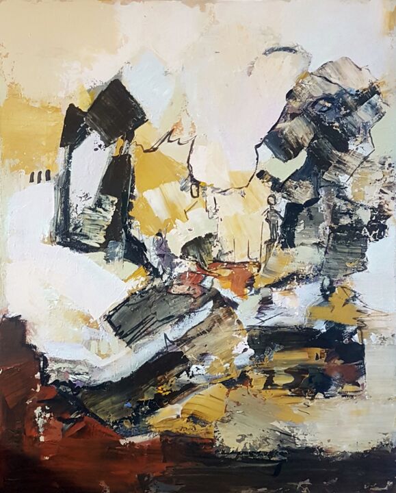 Malerei mit dem Titel "abstrakte Malerei…" von Camelia Berberich, Original-Kunstwerk, Acryl