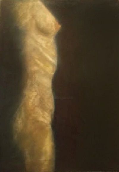 Painting titled "Bodies" by Maria Camille, Original Artwork, Oil