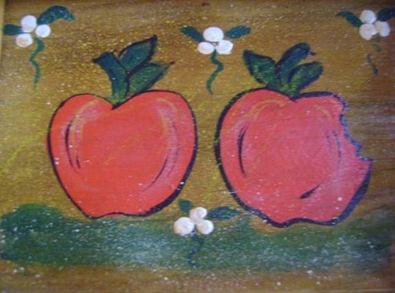 Pintura titulada "Manzanas 1" por Camila Valle, Obra de arte original