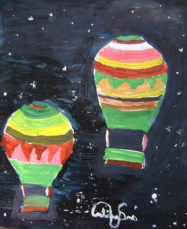 Painting titled "Globos" by Camila Valle, Original Artwork