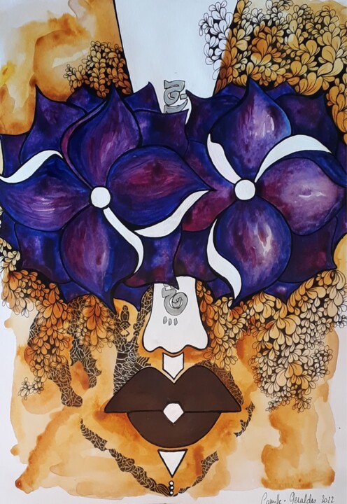 Pintura titulada "Kana Cuvina" por Camille Geraldes, Obra de arte original, Acrílico