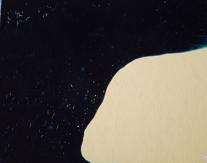 Peinture intitulée "Eau à 19°C, sable t…" par Camille Lepage, Œuvre d'art originale, Acrylique