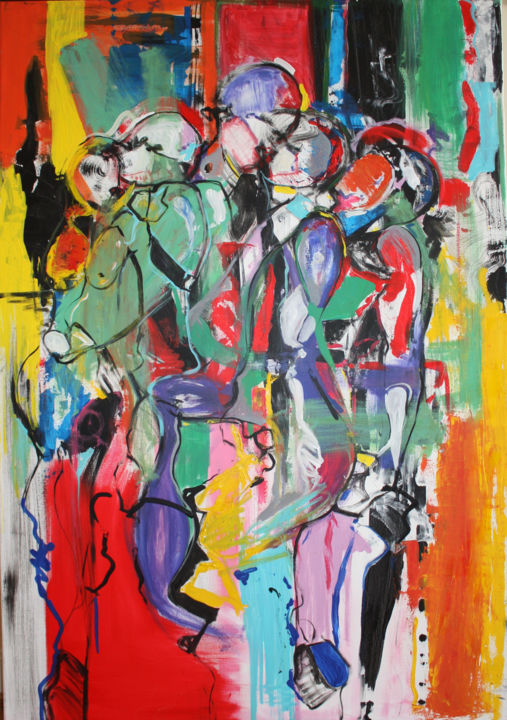 Painting titled "Convergence 4 SOLD…" by Camille Oudinot, Original Artwork, Acrylic