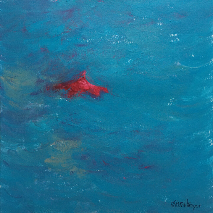 Peinture intitulée "Eclat rouge (1)" par Camille Rouschmeyer, Œuvre d'art originale, Acrylique