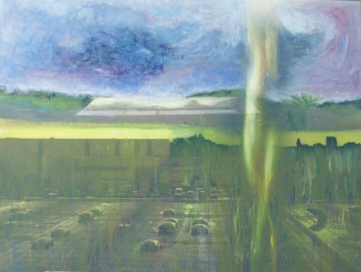 Картина под названием "Spectrum" - Camille Tagini, Подлинное произведение искусства, Масло Установлен на Деревянная рама для…