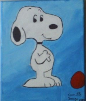Peinture intitulée "Snoopy" par Camille Sauge, Œuvre d'art originale
