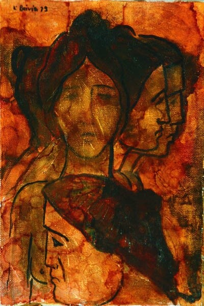 Peinture intitulée "Dunia" par Cam Brivio, Œuvre d'art originale, Huile Monté sur Châssis en bois
