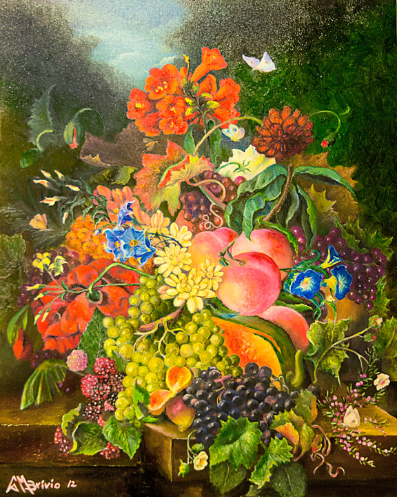 Painting titled "composizione" by Cam Brivio, Original Artwork, Oil