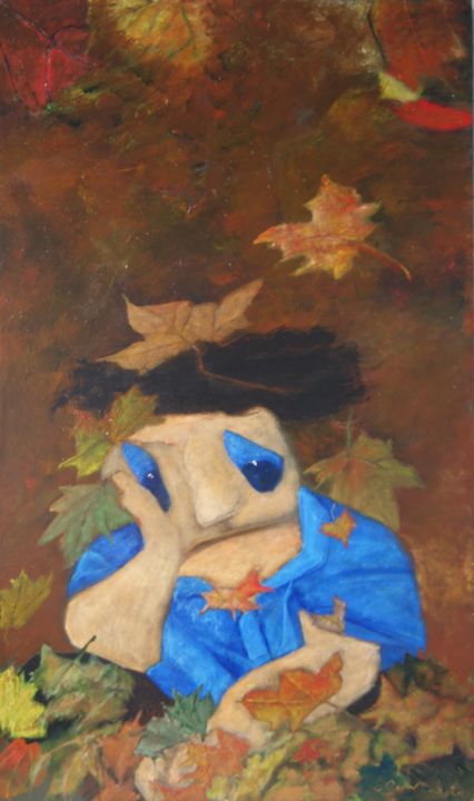 Pittura intitolato "Giorno d'autunn" da Carlo Cammarota, Opera d'arte originale, Acrilico