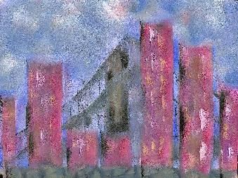 Peinture intitulée "Ciudad" par Campodiaz, Œuvre d'art originale