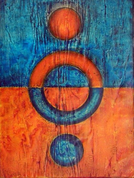 Painting titled "ENERGIE COMPLEMENTA…" by Enrico Camporese, Original Artwork, Oil