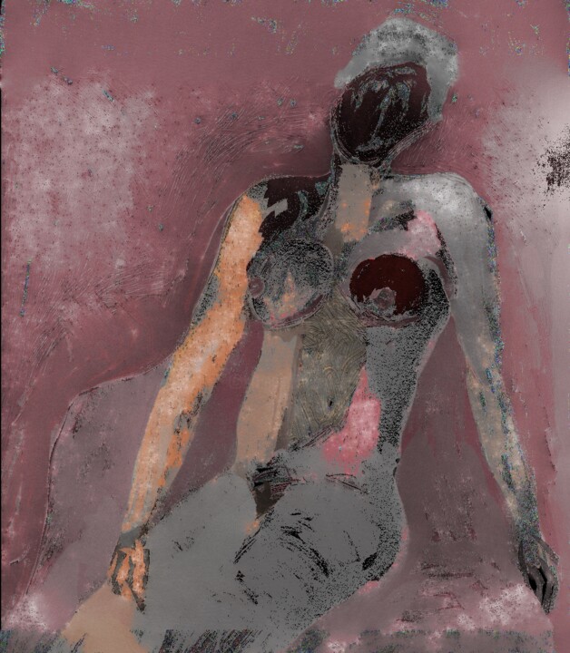 Digitale Kunst mit dem Titel "Model Marcela , seat" von Camusartist, Original-Kunstwerk, Digitale Malerei