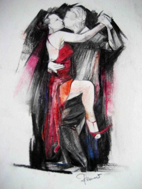 Картина под названием "Tango 6" - La Musa Malandrina, Подлинное произведение искусства
