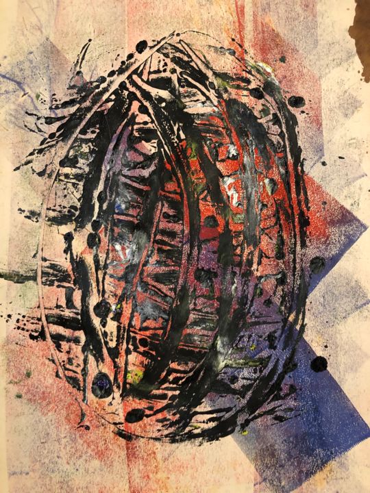 Prenten & gravures getiteld "static graphic6" door Canan Topaloglu, Origineel Kunstwerk, Monotype