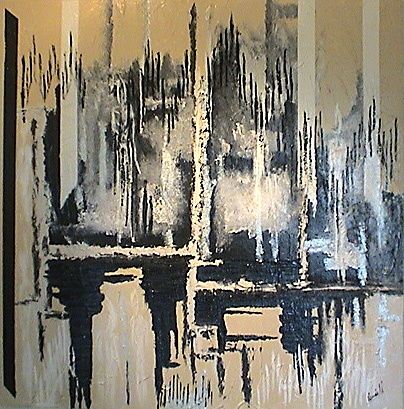 Painting titled "Ghost City" by Candell, Original Artwork