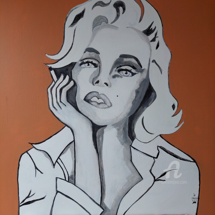 Painting titled "Marylin" by Candice Boulanger, Original Artwork, Acrylic