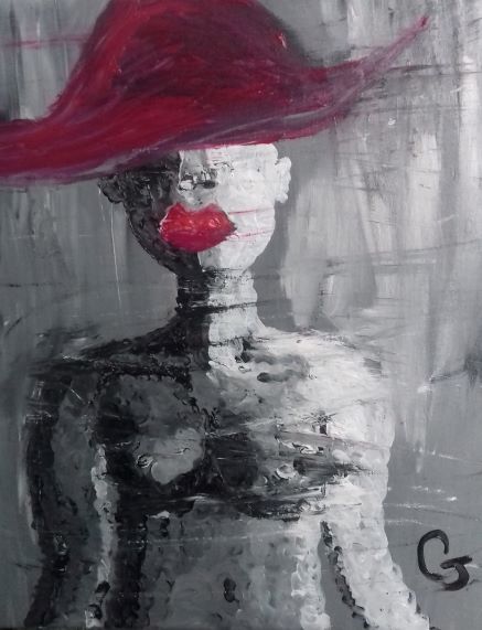 Painting titled "Femme modèle" by Candice J, Original Artwork, Acrylic