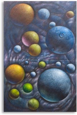 Pintura titulada ""spheres1"" por Candidogallo, Obra de arte original, Otro