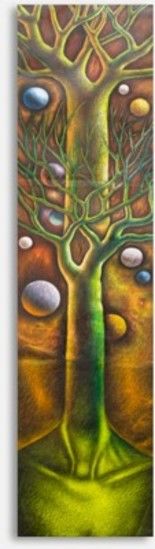Pintura titulada ""growing trees"" por Candidogallo, Obra de arte original, Oleo