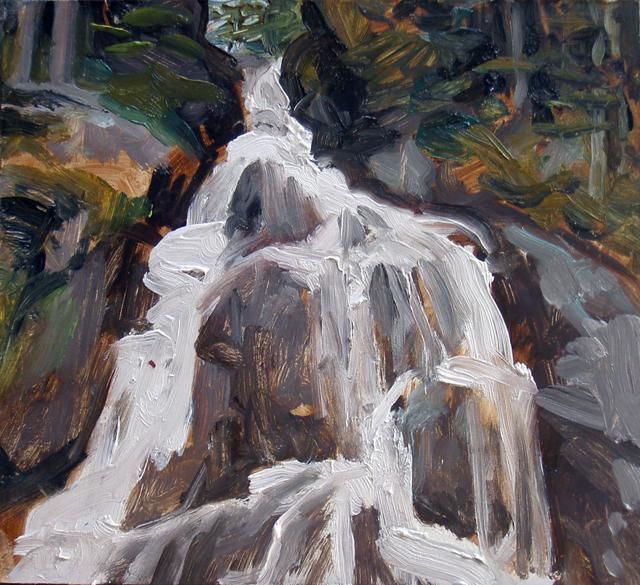 Pintura titulada "Moss Glen Falls" por Candy Barr, Obra de arte original
