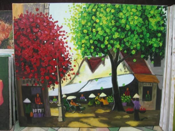 Painting titled "Vietnamese landscap…" by Canh, Original Artwork