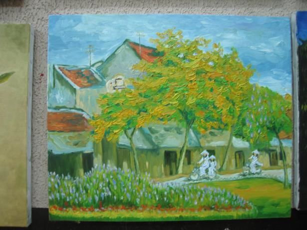 Painting titled "Vietnamese landscap…" by Canh, Original Artwork