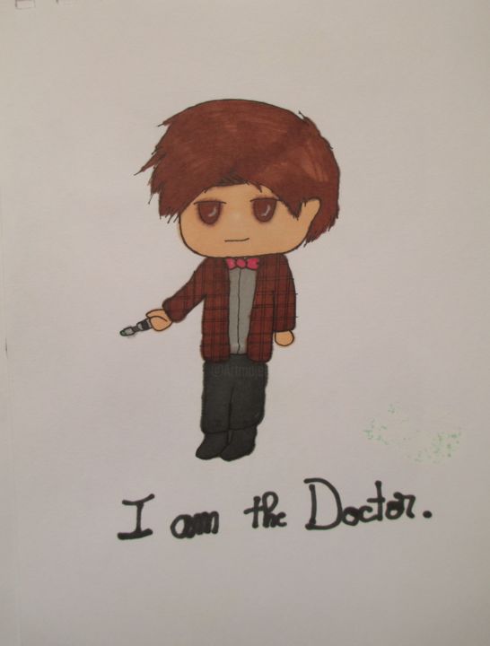 Drawing titled "I am the Doctor" by Cannelle Robert, Original Artwork, Other