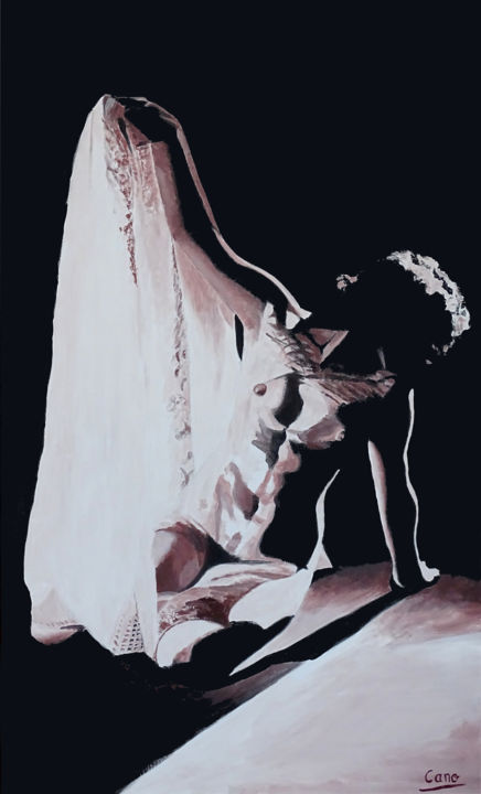 Peinture intitulée ""Light and Shadow"" par Cano, Œuvre d'art originale, Acrylique