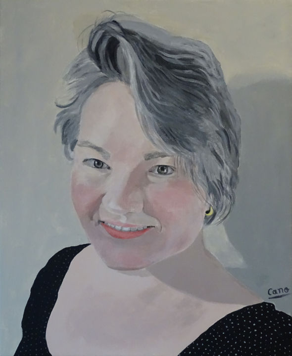 Painting titled ""Sarah"" by Cano, Original Art, Acrylic