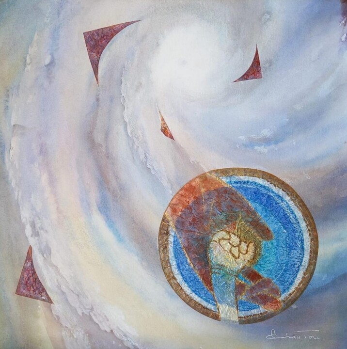 Peinture intitulée "En haut comme en bas" par Chantal Moisy (ChanTou), Œuvre d'art originale, Aquarelle