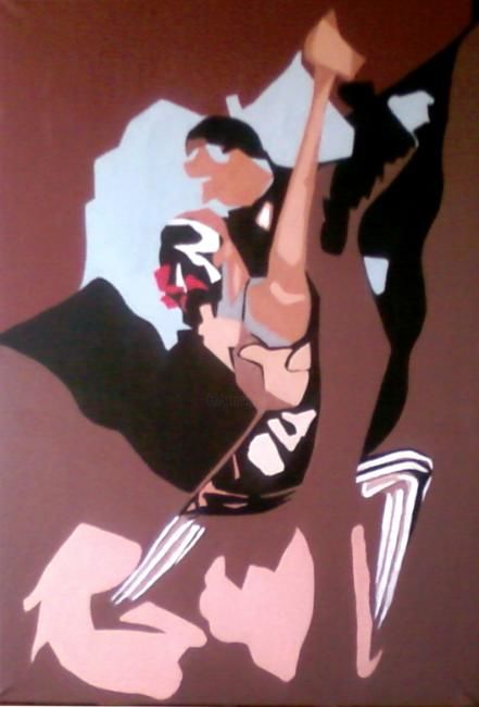 Peinture intitulée "TANGO ARGENTIN 01" par Roland Cappiello, Œuvre d'art originale, Huile