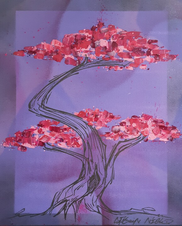 "Pink Bonsaï" başlıklı Tablo Captain Niglo tarafından, Orijinal sanat, Akrilik