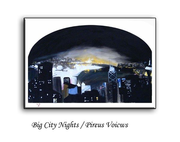 Pittura intitolato "Big City Nights" da Gabriel Weisz, Opera d'arte originale, Olio