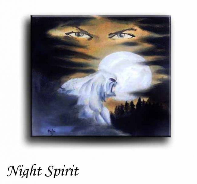 Painting titled "Night Spirit" by Gabriel Weisz, Original Artwork