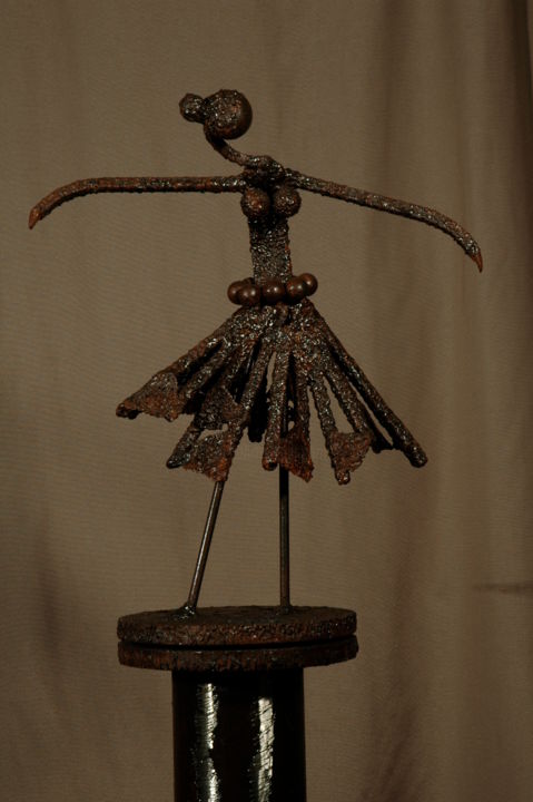 Sculpture titled "josephine-60cm-fer-…" by Caralmetal, Original Artwork