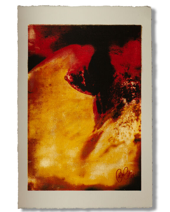 Incisioni, stampe intitolato "Angélophanie" da Carcam, Opera d'arte originale, Inchiostro