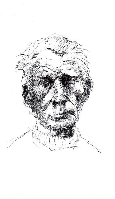 图画 标题为“Samuel Beckett” 由Enrique Carceller Alcón, 原创艺术品, 其他