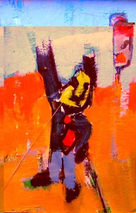 Картина под названием "finalmente-e-arriva…" - Andrea Cardia, Подлинное произведение искусства