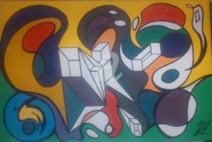 Painting titled "cross finger" by Cardoso Costa, Original Artwork