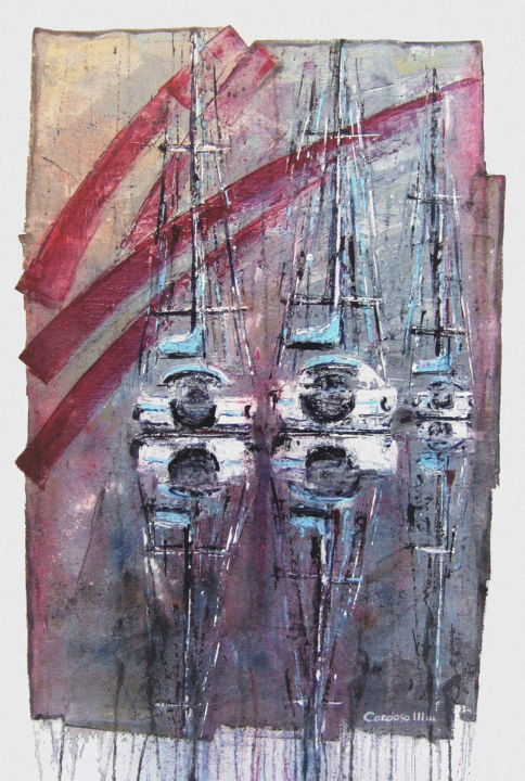 Pintura titulada "CAPO ROSSO" por Cardoso Manu, Obra de arte original, Oleo Montado en Bastidor de camilla de madera